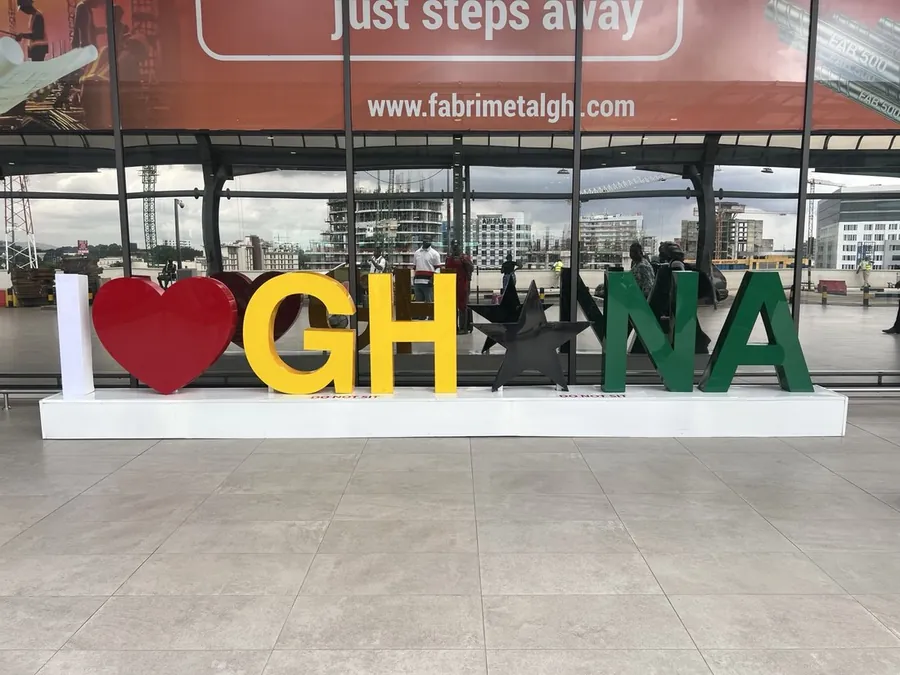 Ghana airport sign